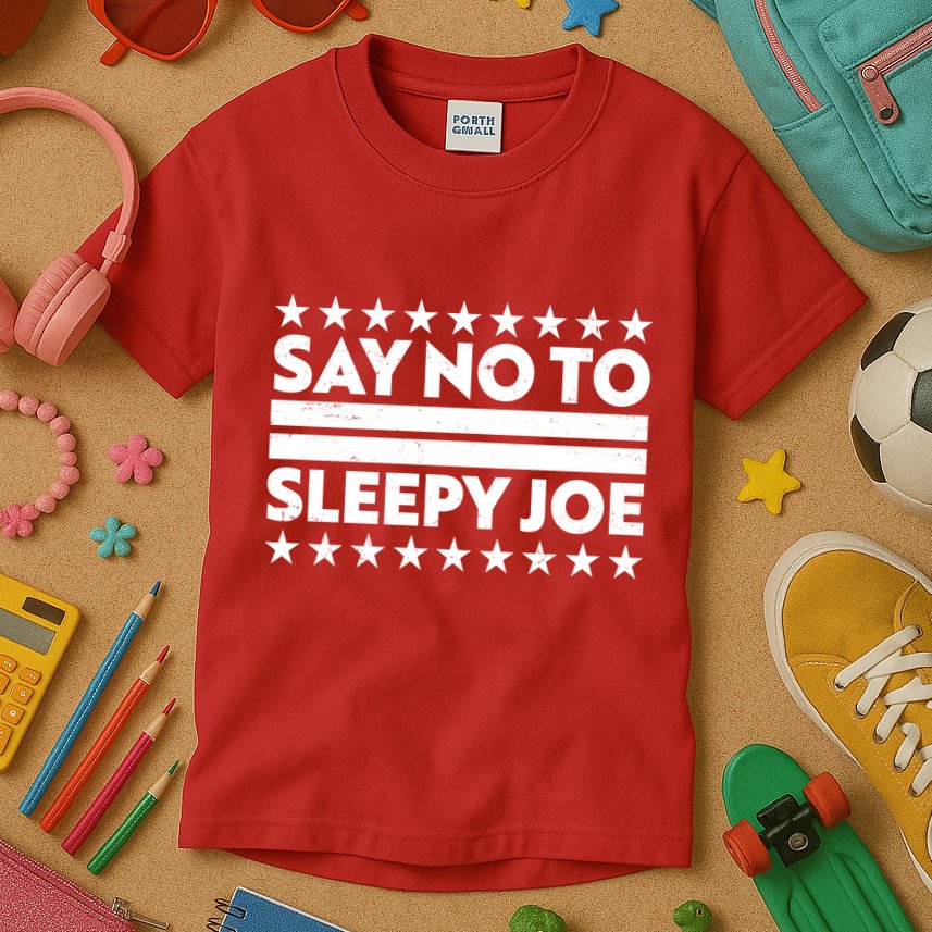 Say No To Sleepy Joe Pro-Trump Kids T-Shirt