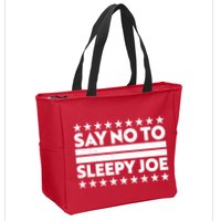Say No To Sleepy Joe Pro-Trump Zip Tote Bag