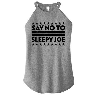 Say No To Sleepy Joe Pro-Trump Women's Perfect Tri Rocker Tank