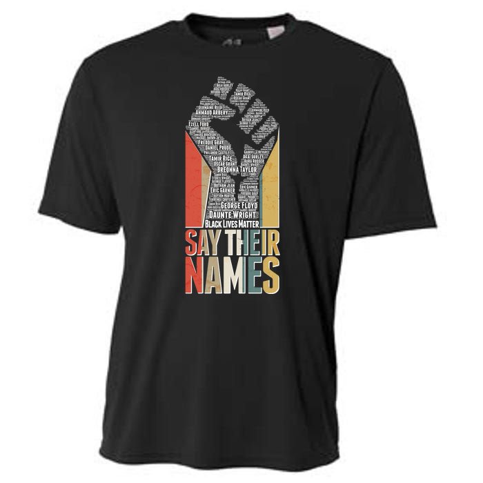 Say Their Names Black Lives Matter Remembering Victim Names Cooling Performance Crew T-Shirt