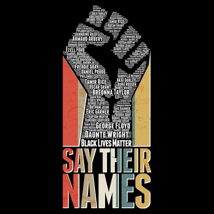 Say Their Names Black Lives Matter Remembering Victim Names Cooling Performance Crew T-Shirt