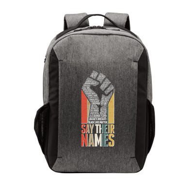 Say Their Names Black Lives Matter Remembering Victim Names Vector Backpack