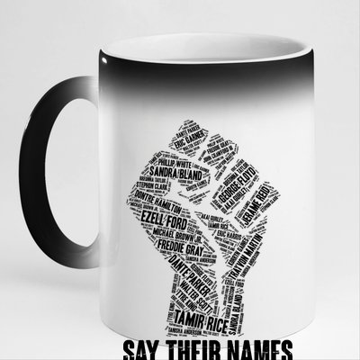 Say Their Names #BLACKLIVESMATTER 11oz Black Color Changing Mug