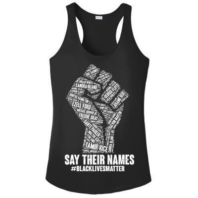 Say Their Names #BLACKLIVESMATTER Ladies PosiCharge Competitor Racerback Tank