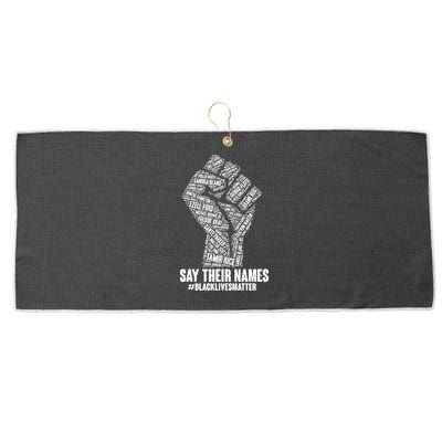 Say Their Names #BLACKLIVESMATTER Large Microfiber Waffle Golf Towel