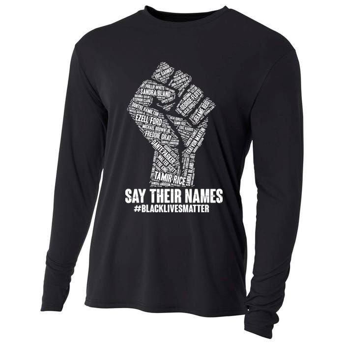 Say Their Names #BLACKLIVESMATTER Cooling Performance Long Sleeve Crew