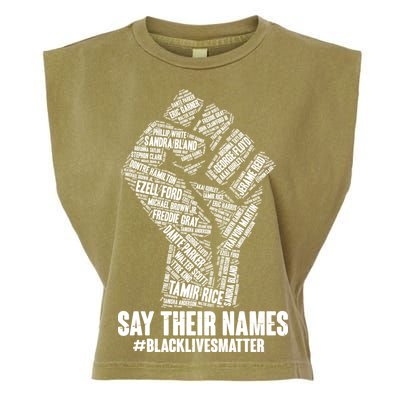 Say Their Names #BLACKLIVESMATTER Garment-Dyed Women's Muscle Tee