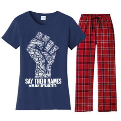 Say Their Names #BLACKLIVESMATTER Women's Flannel Pajama Set