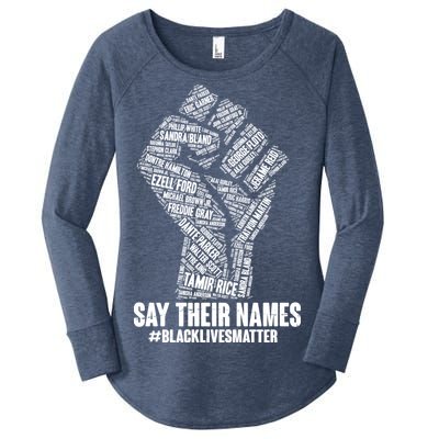 Say Their Names #BLACKLIVESMATTER Women's Perfect Tri Tunic Long Sleeve Shirt