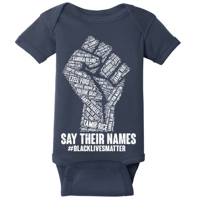 Say Their Names #BLACKLIVESMATTER Baby Bodysuit