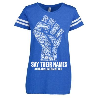 Say Their Names #BLACKLIVESMATTER Enza Ladies Jersey Football T-Shirt