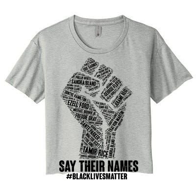 Say Their Names #BLACKLIVESMATTER Women's Crop Top Tee