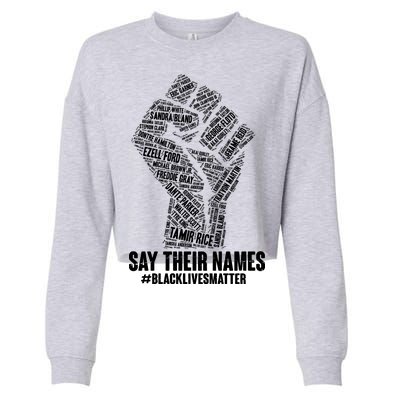 Say Their Names #BLACKLIVESMATTER Cropped Pullover Crew