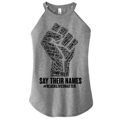 Say Their Names #BLACKLIVESMATTER Women's Perfect Tri Rocker Tank