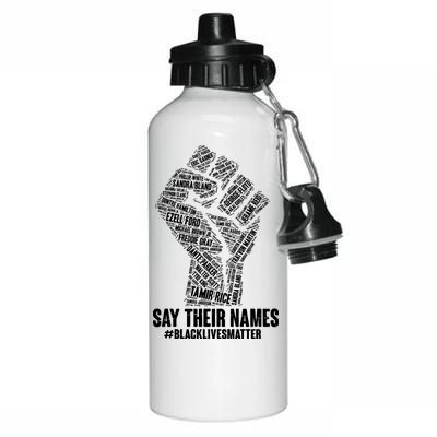 Say Their Names #BLACKLIVESMATTER Aluminum Water Bottle