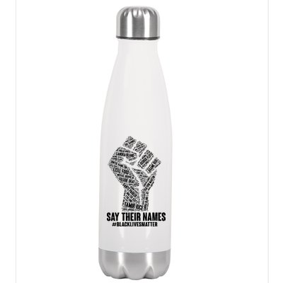 Say Their Names #BLACKLIVESMATTER Stainless Steel Insulated Water Bottle