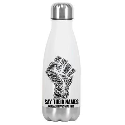 Say Their Names #BLACKLIVESMATTER Stainless Steel Insulated Water Bottle