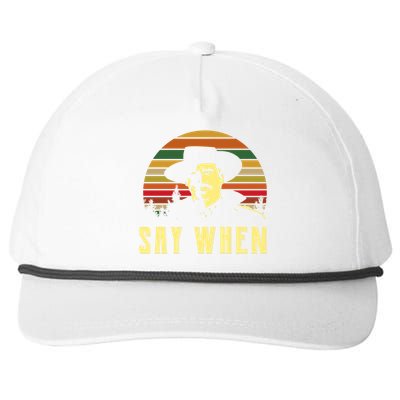 Say When Vintage Snapback Five-Panel Rope Hat