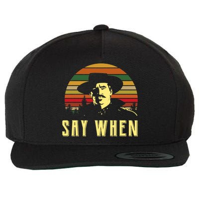 Say When Vintage Wool Snapback Cap