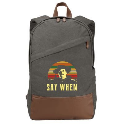 Say When Vintage Cotton Canvas Backpack