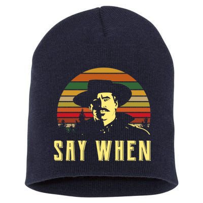 Say When Vintage Short Acrylic Beanie