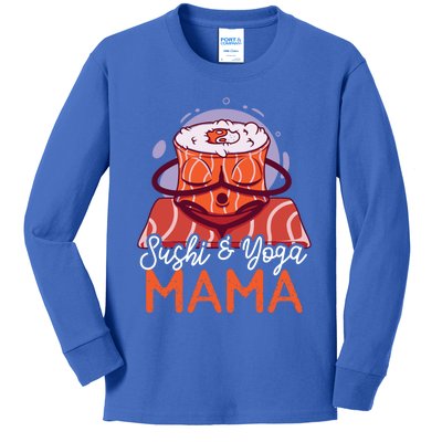 Sushi And Yoga Mama Gift Kids Long Sleeve Shirt