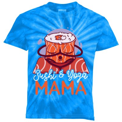 Sushi And Yoga Mama Gift Kids Tie-Dye T-Shirt