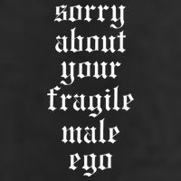 Sorry About Your Fragile Male Ego Funny Saying Large Microfiber Waffle Golf Towel