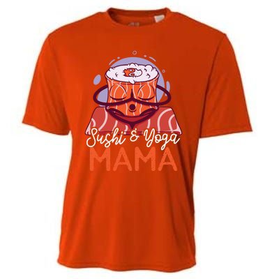 Sushi And Yoga Mama Gift Cooling Performance Crew T-Shirt