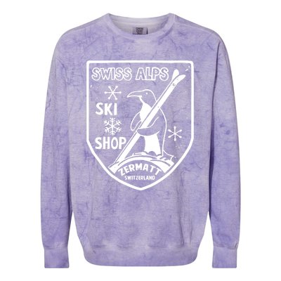 Swiss Alps Zermatt Colorblast Crewneck Sweatshirt