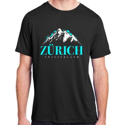 Swiss Alps Zurich Switzerland Adult ChromaSoft Performance T-Shirt