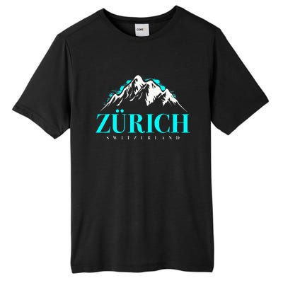 Swiss Alps Zurich Switzerland Tall Fusion ChromaSoft Performance T-Shirt