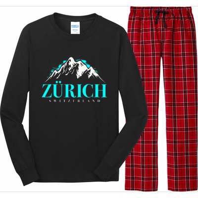 Swiss Alps Zurich Switzerland Long Sleeve Pajama Set