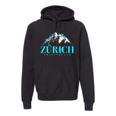 Swiss Alps Zurich Switzerland Premium Hoodie