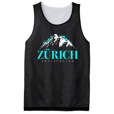 Swiss Alps Zurich Switzerland Mesh Reversible Basketball Jersey Tank