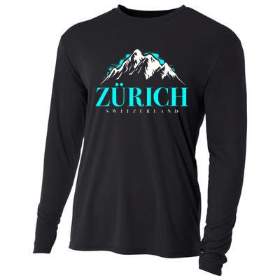 Swiss Alps Zurich Switzerland Cooling Performance Long Sleeve Crew