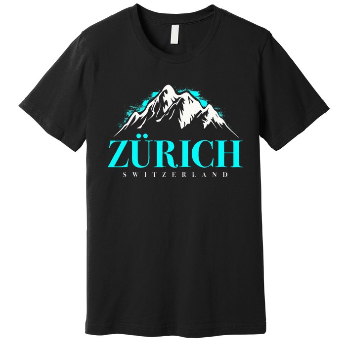 Swiss Alps Zurich Switzerland Premium T-Shirt