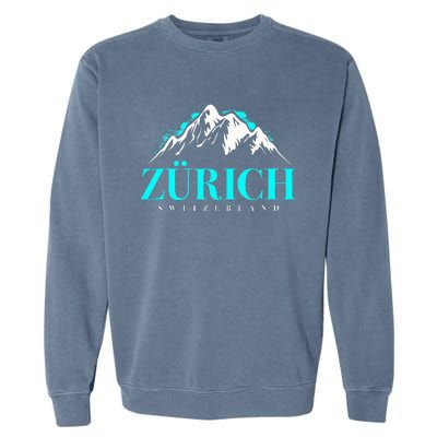 Swiss Alps Zurich Switzerland Garment-Dyed Sweatshirt