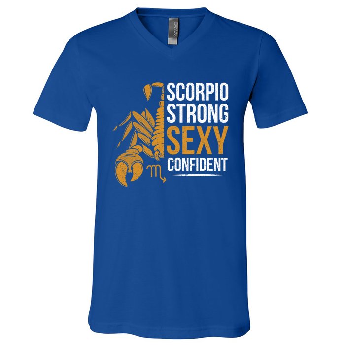 Scorpio Astrology Zodiac Sign Scorpion Horoscope Scorpio Gift V-Neck T-Shirt