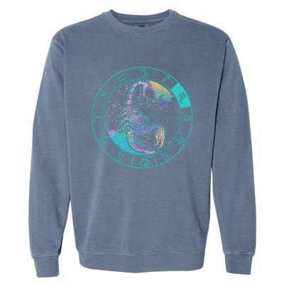 Scorpio Astrology Zodiac Horoscope Sign Gift Garment-Dyed Sweatshirt