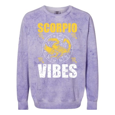 Scorpio Astrology Zodiac Sign Scorpion Horoscope Scorpio Cool Gift Colorblast Crewneck Sweatshirt