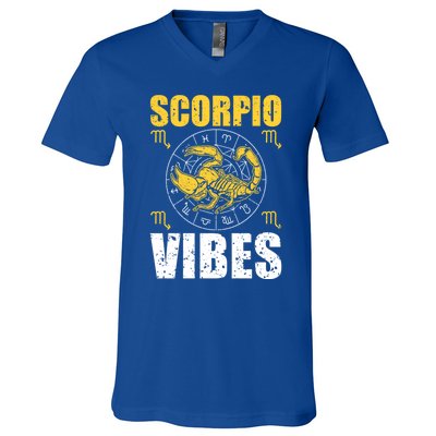 Scorpio Astrology Zodiac Sign Scorpion Horoscope Scorpio Cool Gift V-Neck T-Shirt