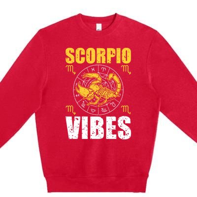 Scorpio Astrology Zodiac Sign Scorpion Horoscope Scorpio Cool Gift Premium Crewneck Sweatshirt