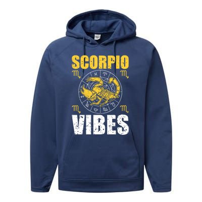 Scorpio Astrology Zodiac Sign Scorpion Horoscope Scorpio Cool Gift Performance Fleece Hoodie