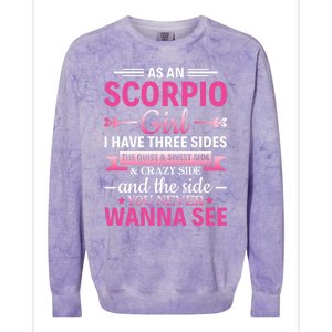 Scorpio Astrology Zodiac Sign Horoscope Scorpio Cute Gift Colorblast Crewneck Sweatshirt