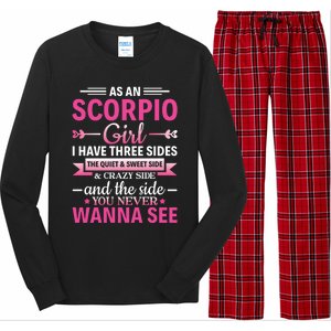 Scorpio Astrology Zodiac Sign Horoscope Scorpio Cute Gift Long Sleeve Pajama Set