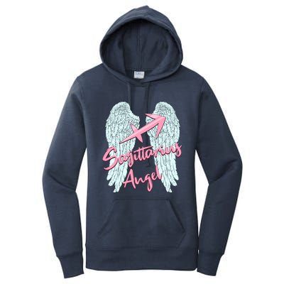 Sagittarius Angel Zodiac Sign With Angel Wings Gift Women's Pullover Hoodie