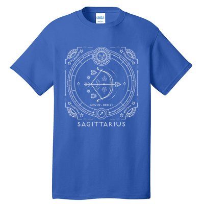 Sagittarius Astrological Zodiac Fire Sign Cute Gift Tall T-Shirt