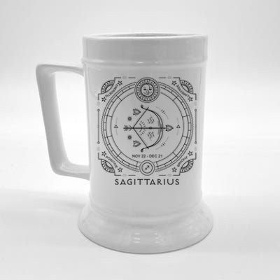 Sagittarius Astrological Zodiac Fire Sign Cute Gift Beer Stein