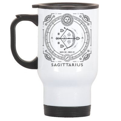 Sagittarius Astrological Zodiac Fire Sign Cute Gift Stainless Steel Travel Mug